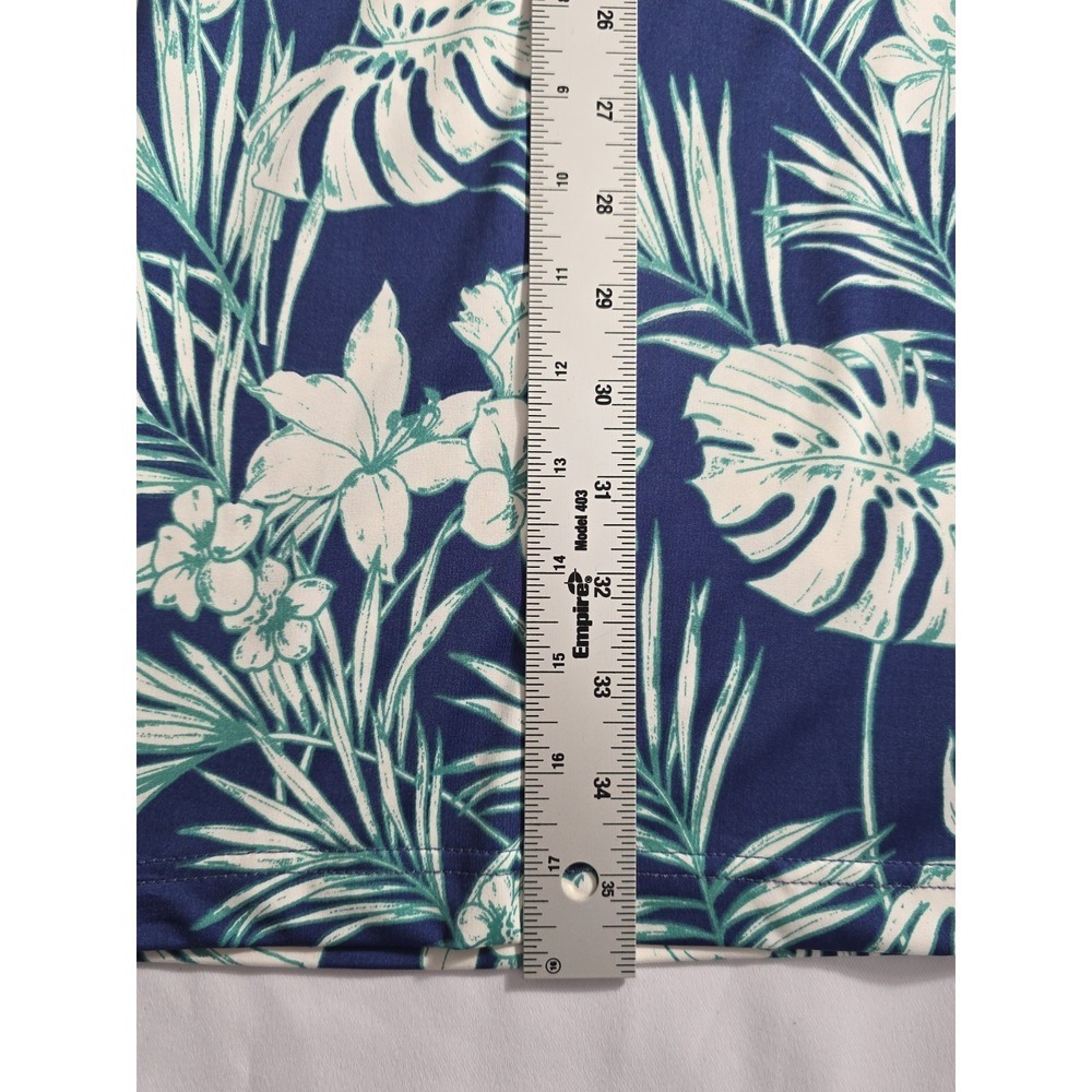 Stella Parker Summer Dress L UPF 50 Tropical Blue Shift Beach NWT - Picture 7 of 8